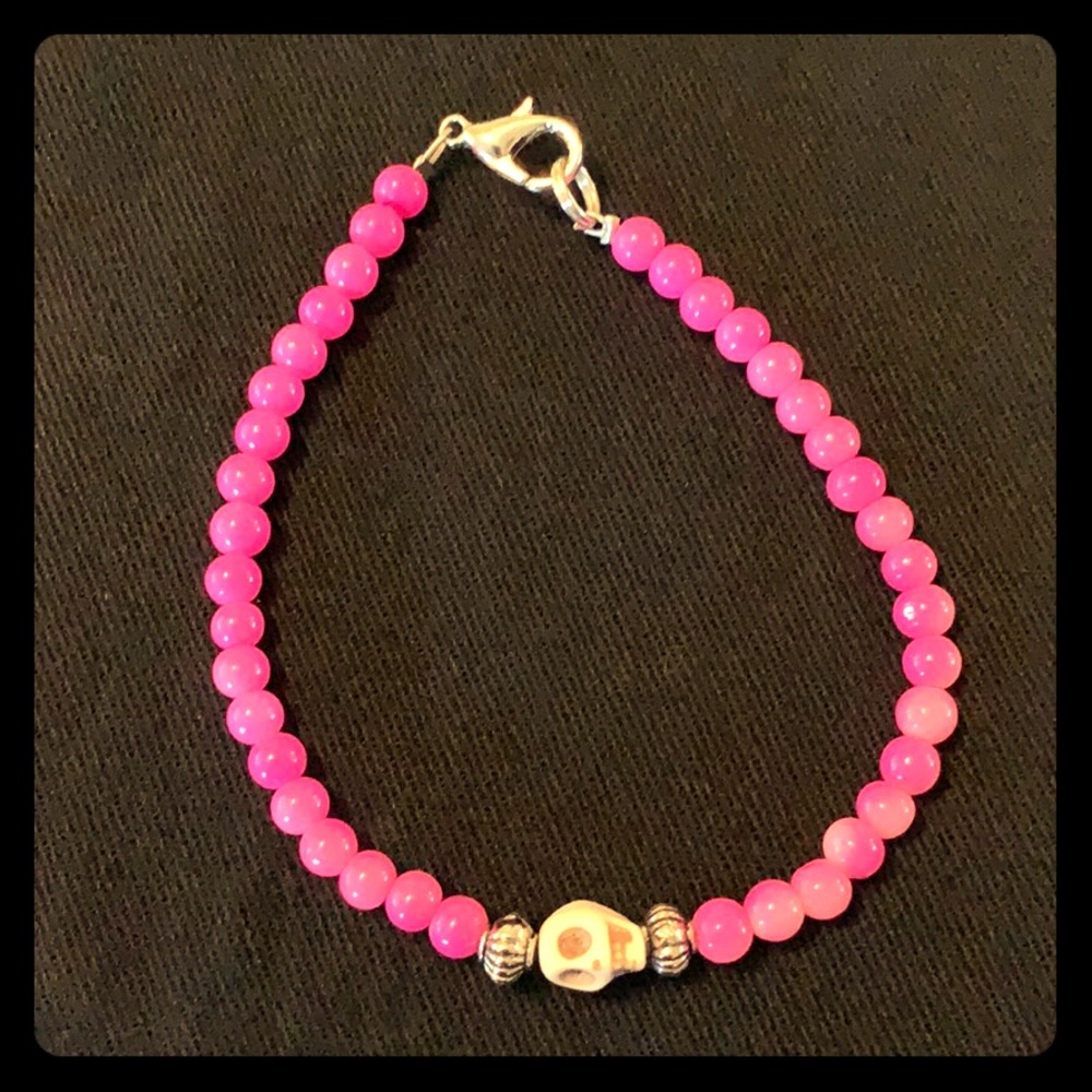 Skull pink bracelet